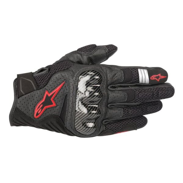 ALPINESTARS SMX 1 AIR V2 BLACK RED GLOVES