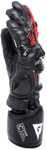 DAINESE DRUID 4 BLACK LAVA RED WHITE DERI ELDIVEN